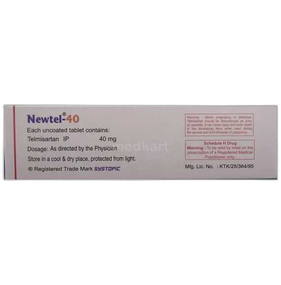 newtel 40mg tablet 10's